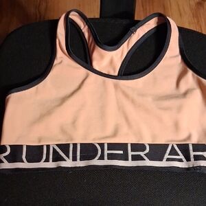 Under Armour Coral and Black Sports Bra